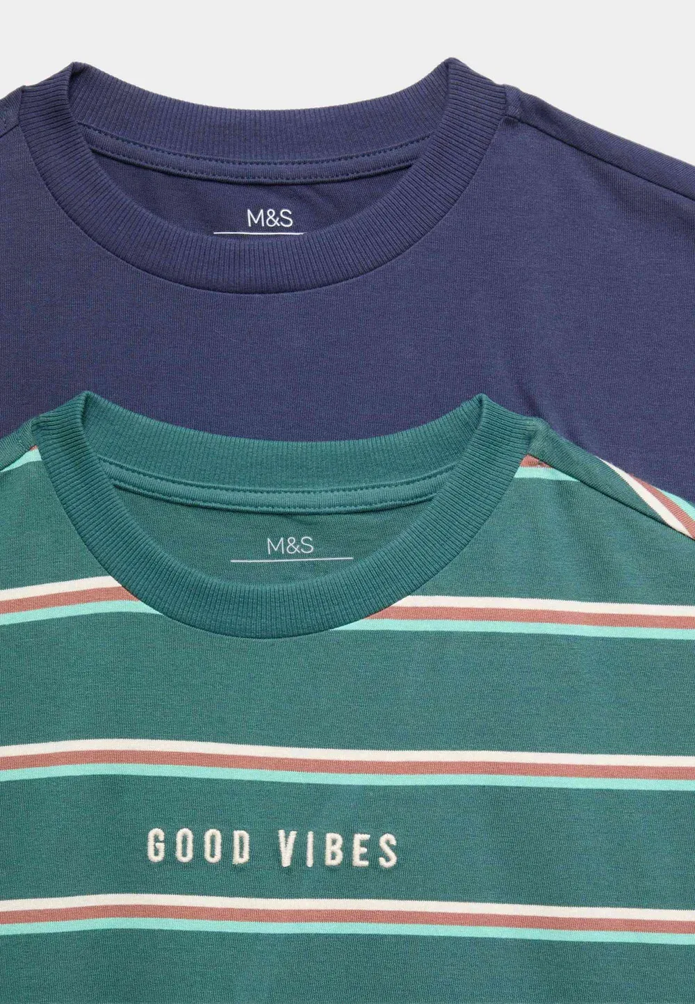 2 футболки с принтом Marks & Spencer, Green Mix — фото 2