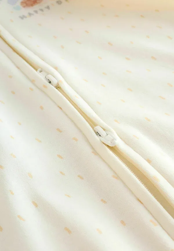 Пижама из хлопка Regular fit Two way zip 5 pack Next, cream safari, кремовый — фото 3