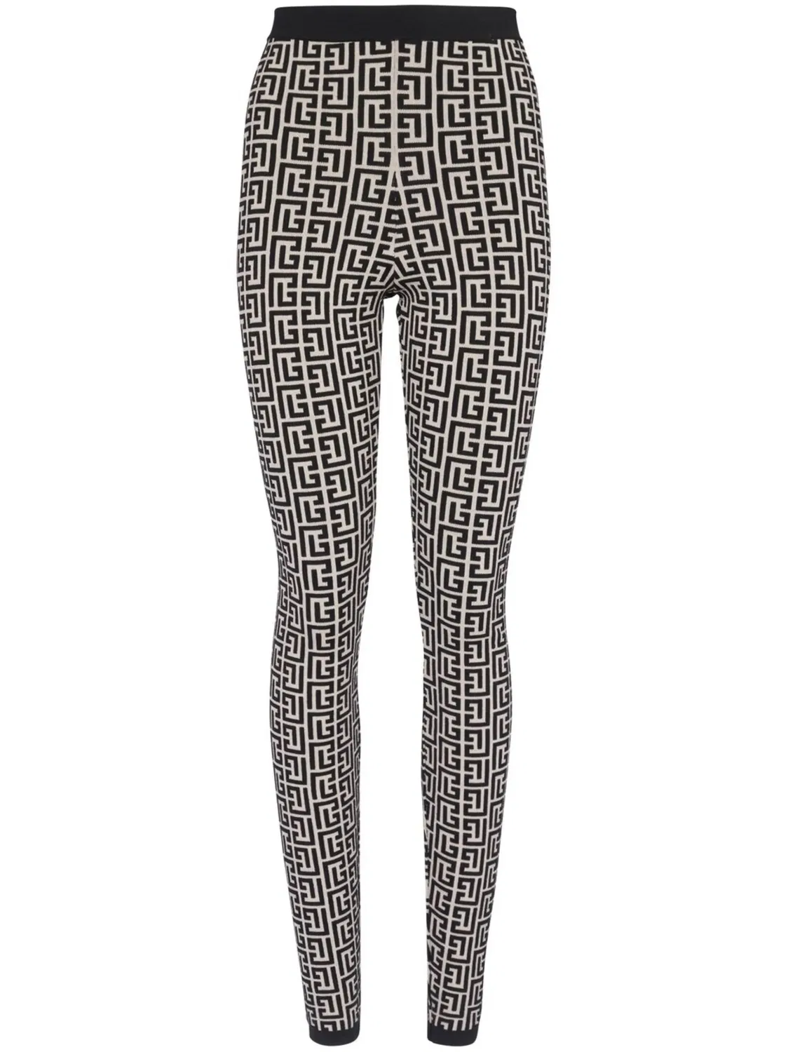 Balmain Леггинсы с монограммой, черные