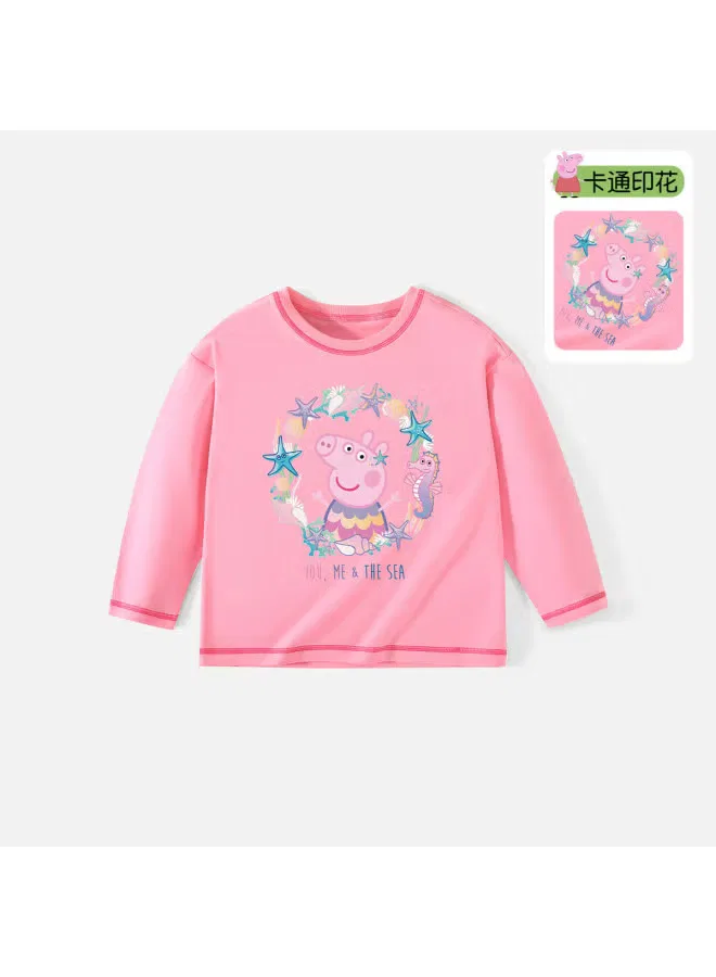 Лонгслив с принтом Peppa Pig, розовый — фото 2
