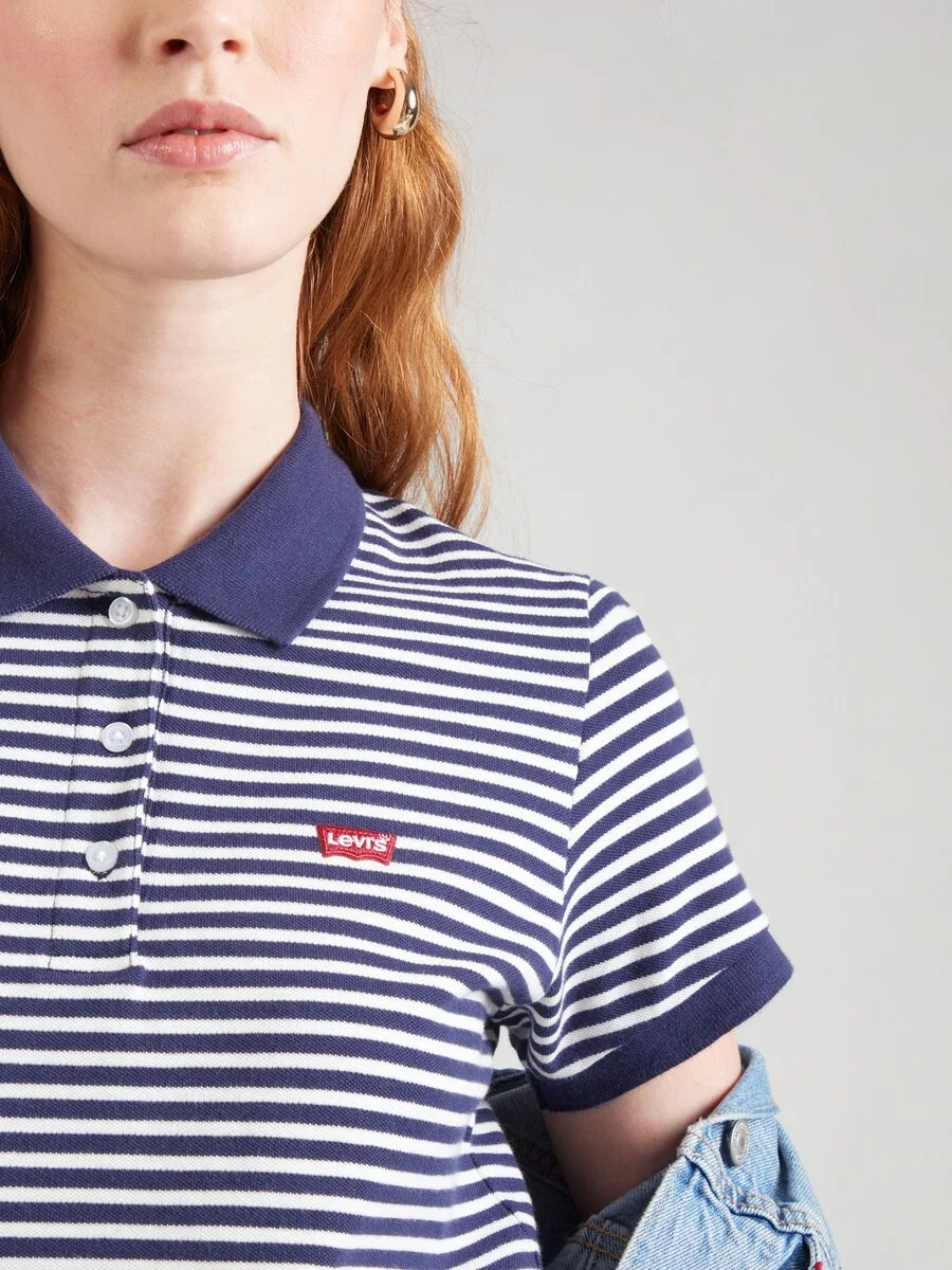 Футболка LEVI'S «Приталенная футболка-поло» темно-синего цвета — фото 2