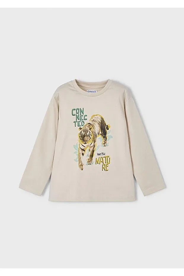 Детская футболка с длинным рукавом Summer - seasonal Mayoral, Beige
