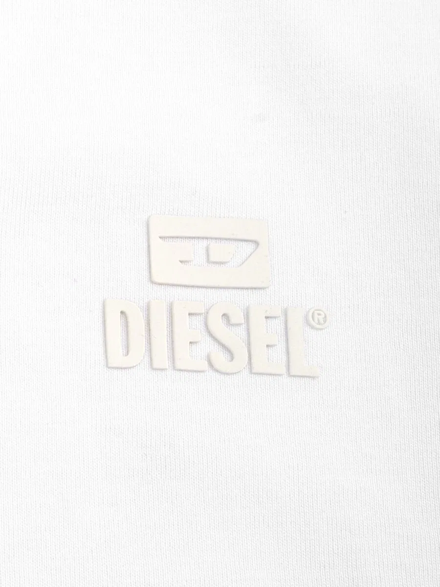Футболка DIESEL 'T-DIEGO-LONG-AR-HD-NEW' белого цвета — фото 2
