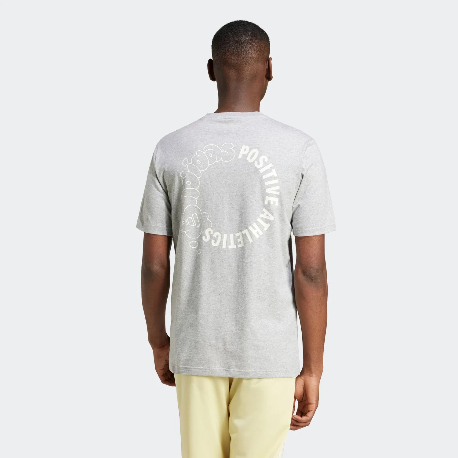 Детская футболка свободного кроя с графическим принтом Adidas Sportswear, Medium Grey Heather — фото 3