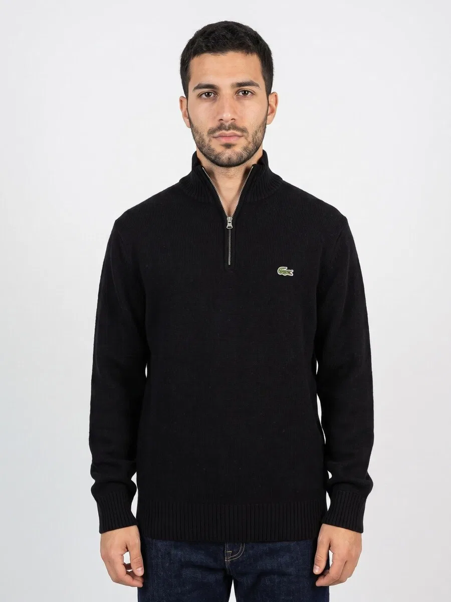 Вязаный кардиган LACOSTE 'Pullover AH3052-031 Black' черного цвета — фото 2