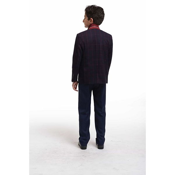 Детская куртка slim fit в клетку Elie Balleh, Black — фото 2