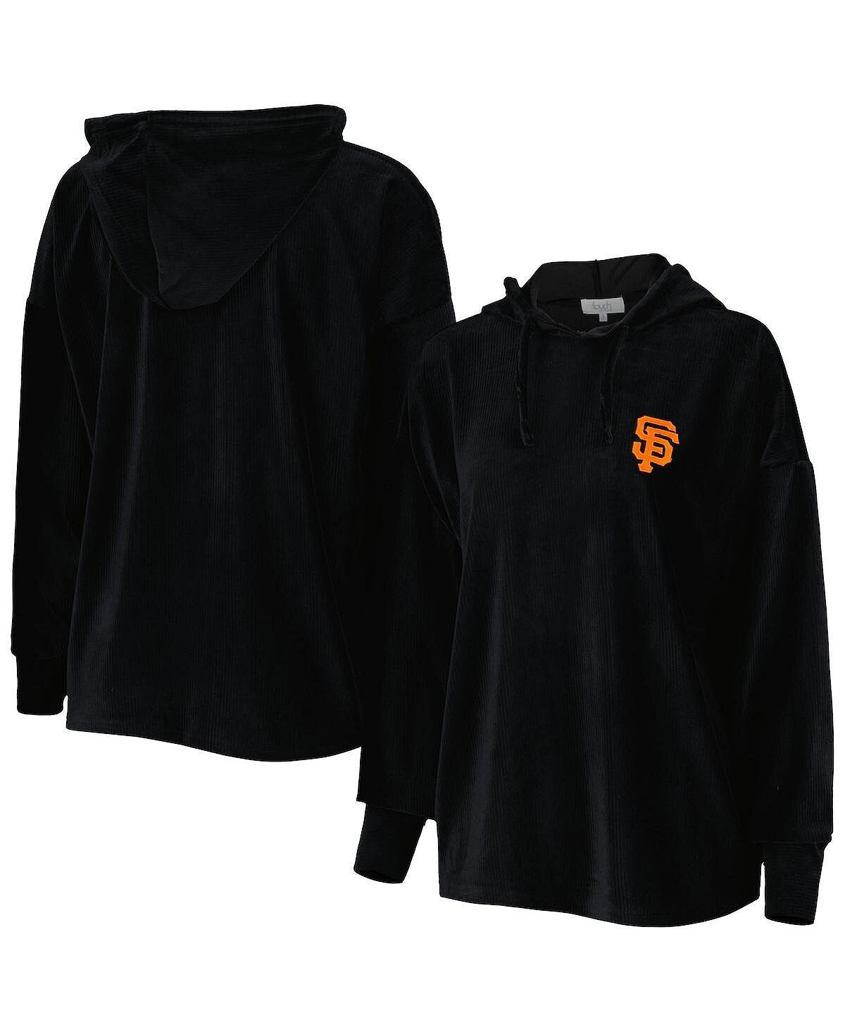 

Женский черный пуловер с капюшоном San Francisco Giants End Line Touch, черный