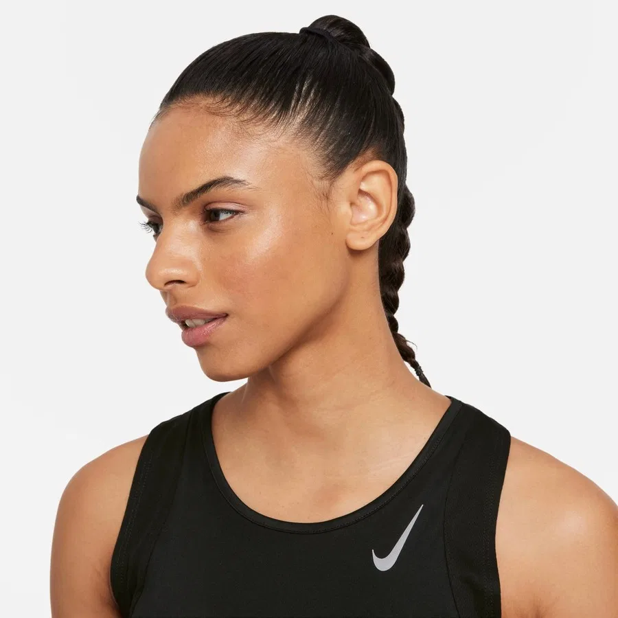 Спортивный топ без рукавов Nike Dri-Fit Race Singlet, Черный — фото 3