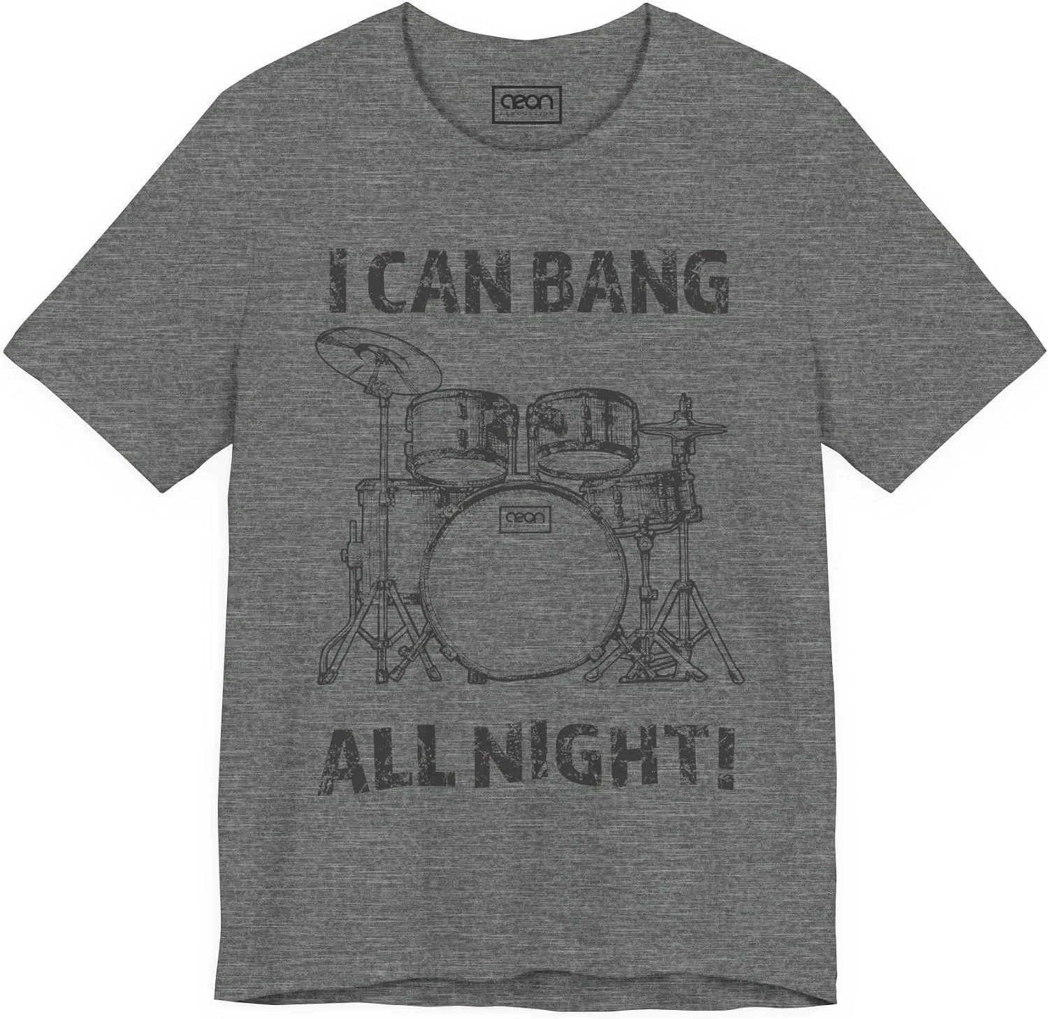 Женская футболка с надписью I Can Bang All Night Bella Canvas 3001, Deep Heather