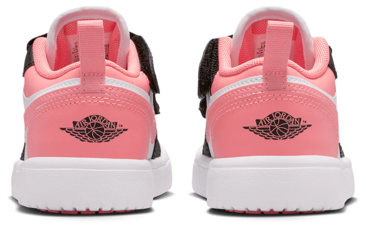 Кроссовки для девочек AJ 1 Low Jordan, цвет Black/Pink Glaze/White — фото 3