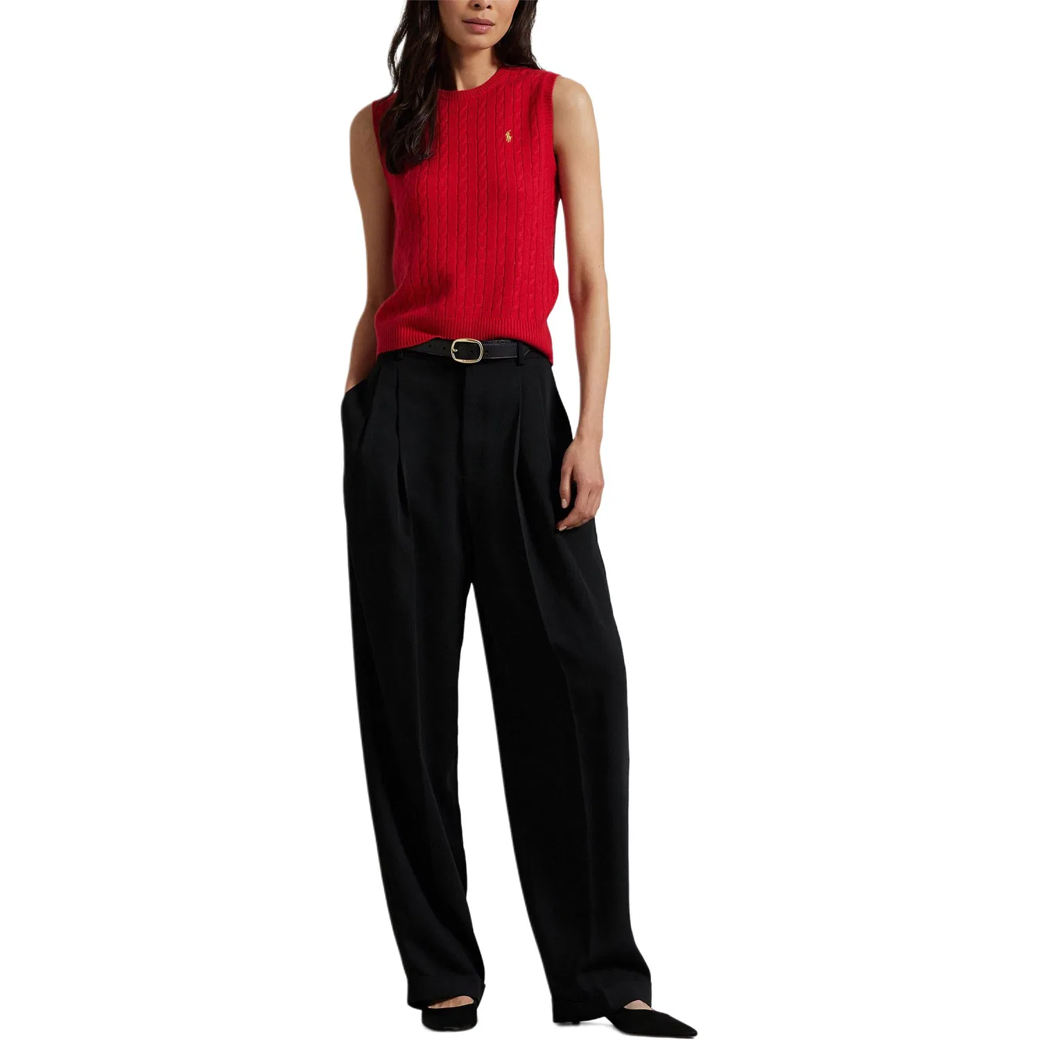 Женский свитер из кашемира Slim Fit Polo Ralph Lauren, Red — фото 3