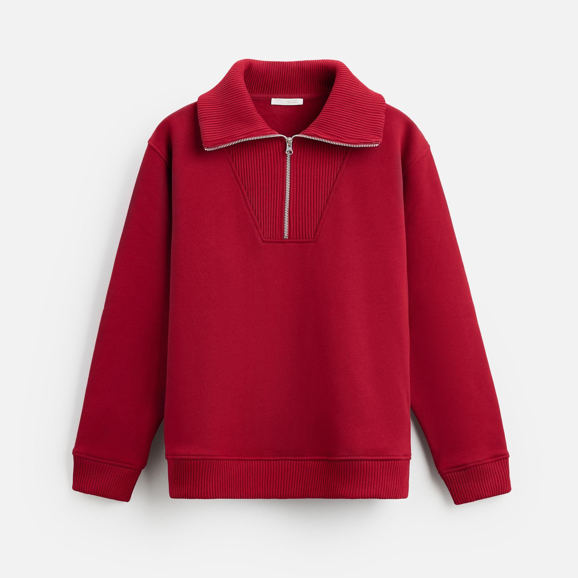 

Толстовка Zara Quarter-zip, красный