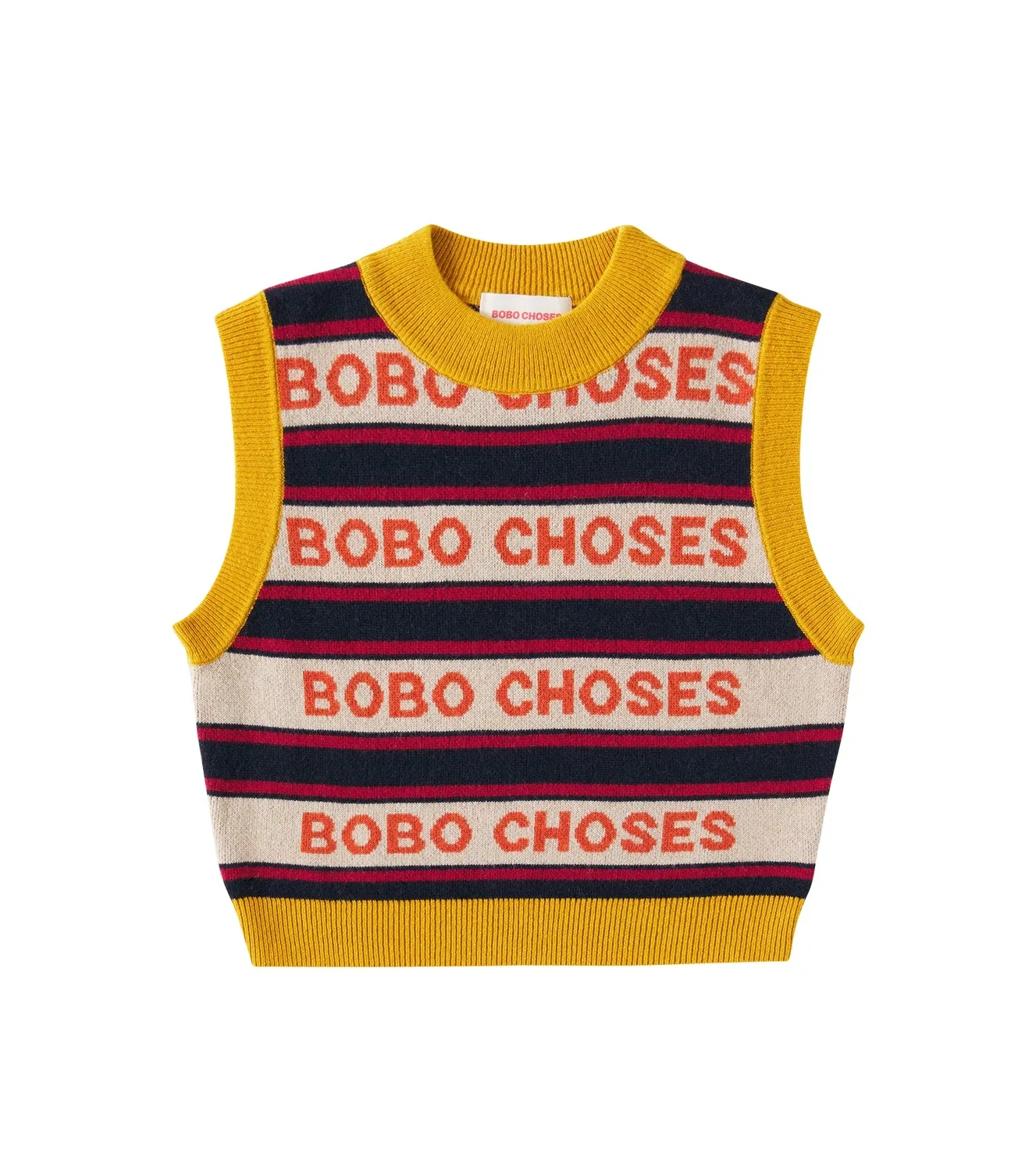 Жилет в полоску с логотипом Bobo Choses, мультиколор