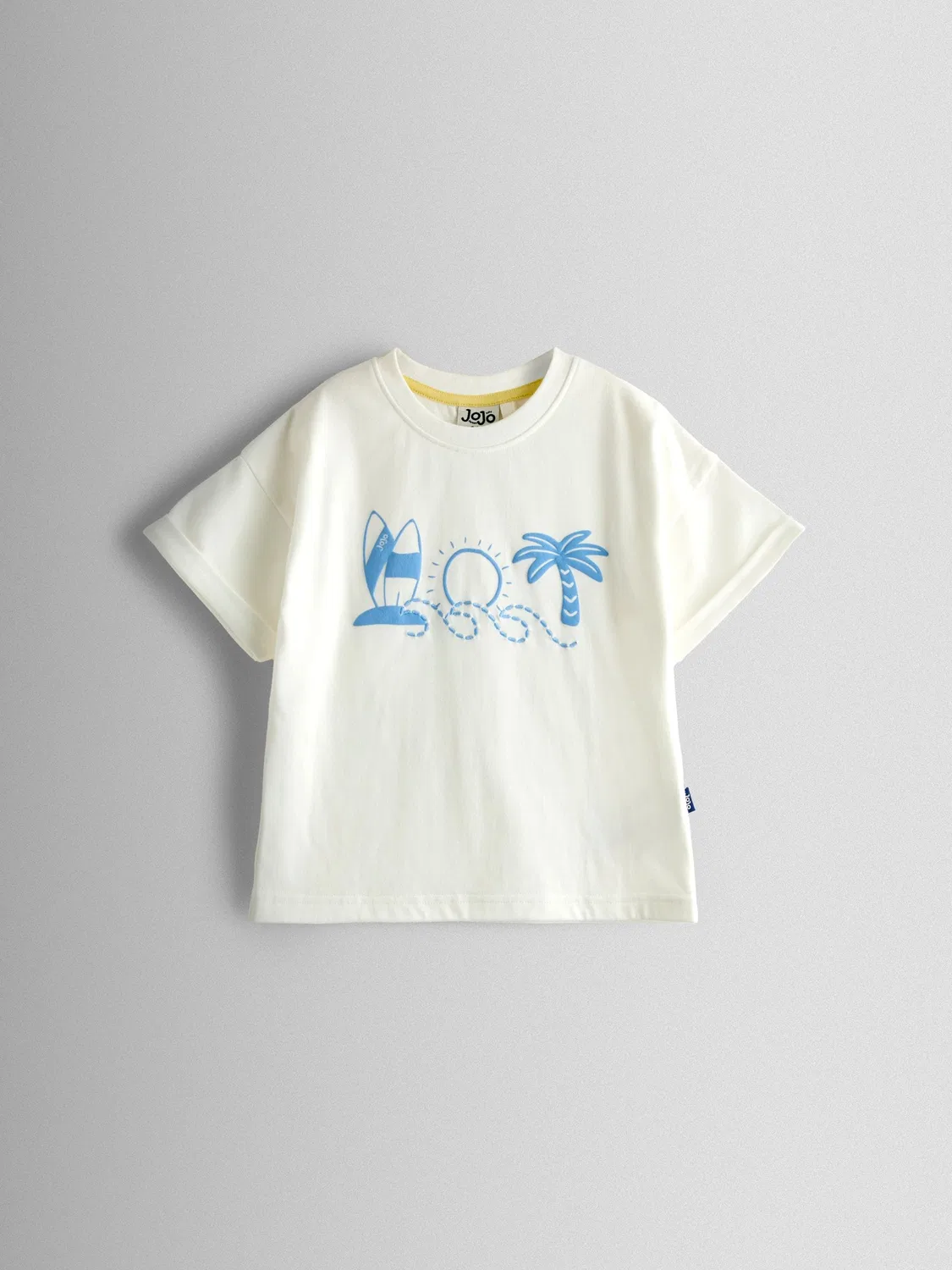 Комплект футболка и шорты с принтом, JoJo Maman Bébé, Light Blue Surf — фото 2