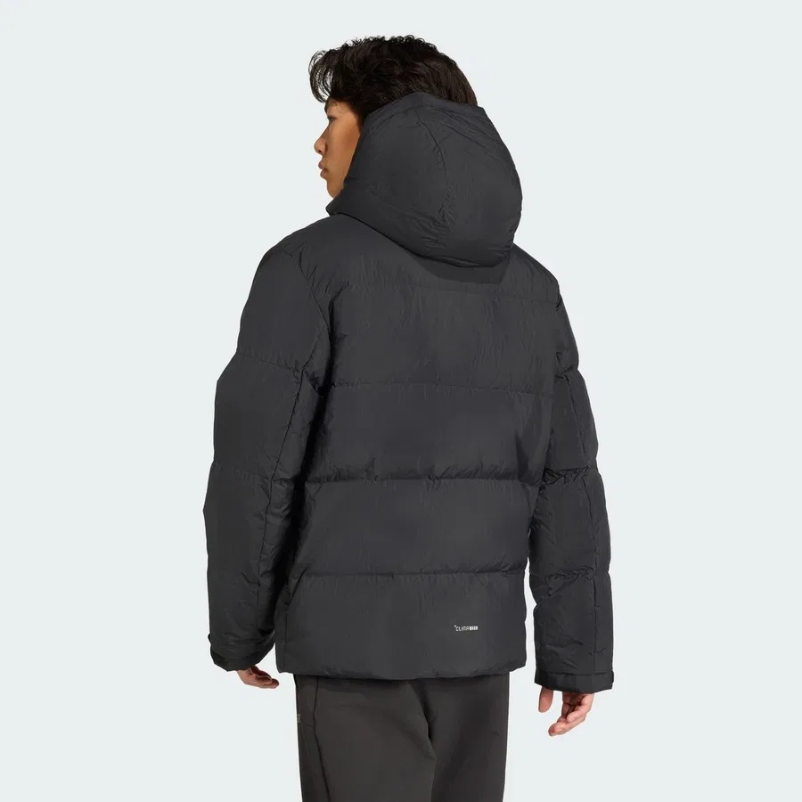 Мужской пуховик с капюшоном Multi Climawarm adidas, Черно-серый — фото 2
