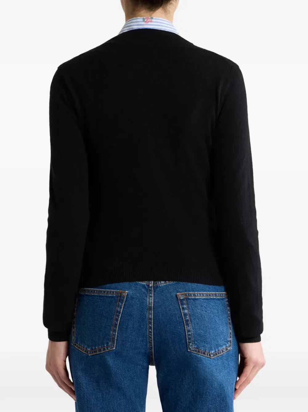 Кашемировый кардиган с вышивкой и бисеромWool and cashmere cardigan with embroidery and beads Etro, черный — фото 3