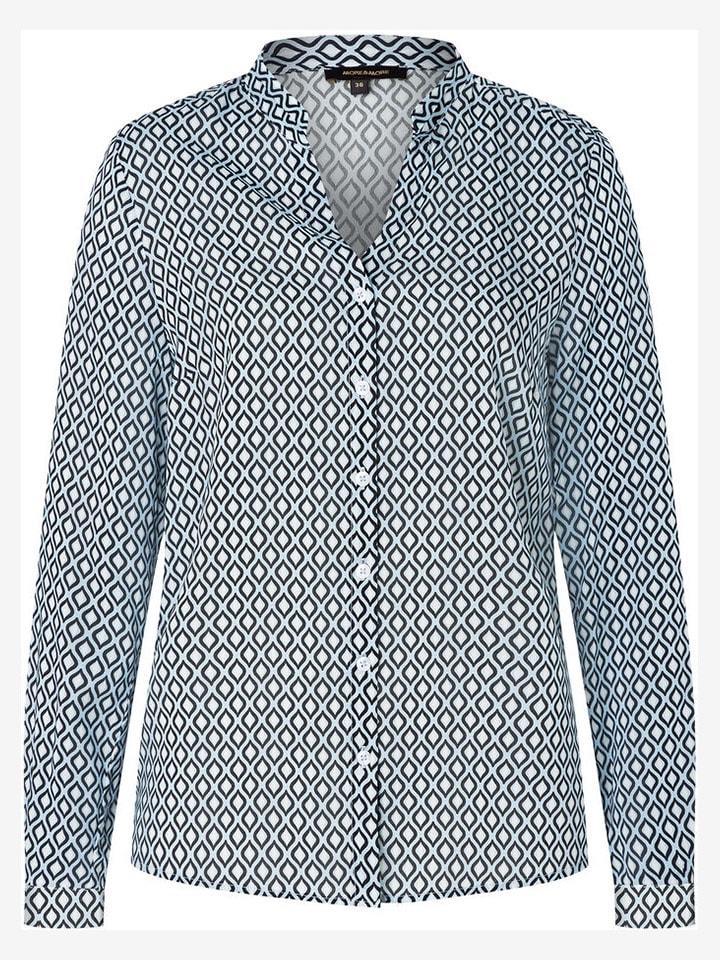 

Блуза More & More Bluse, цвет Hellblau/Schwarz