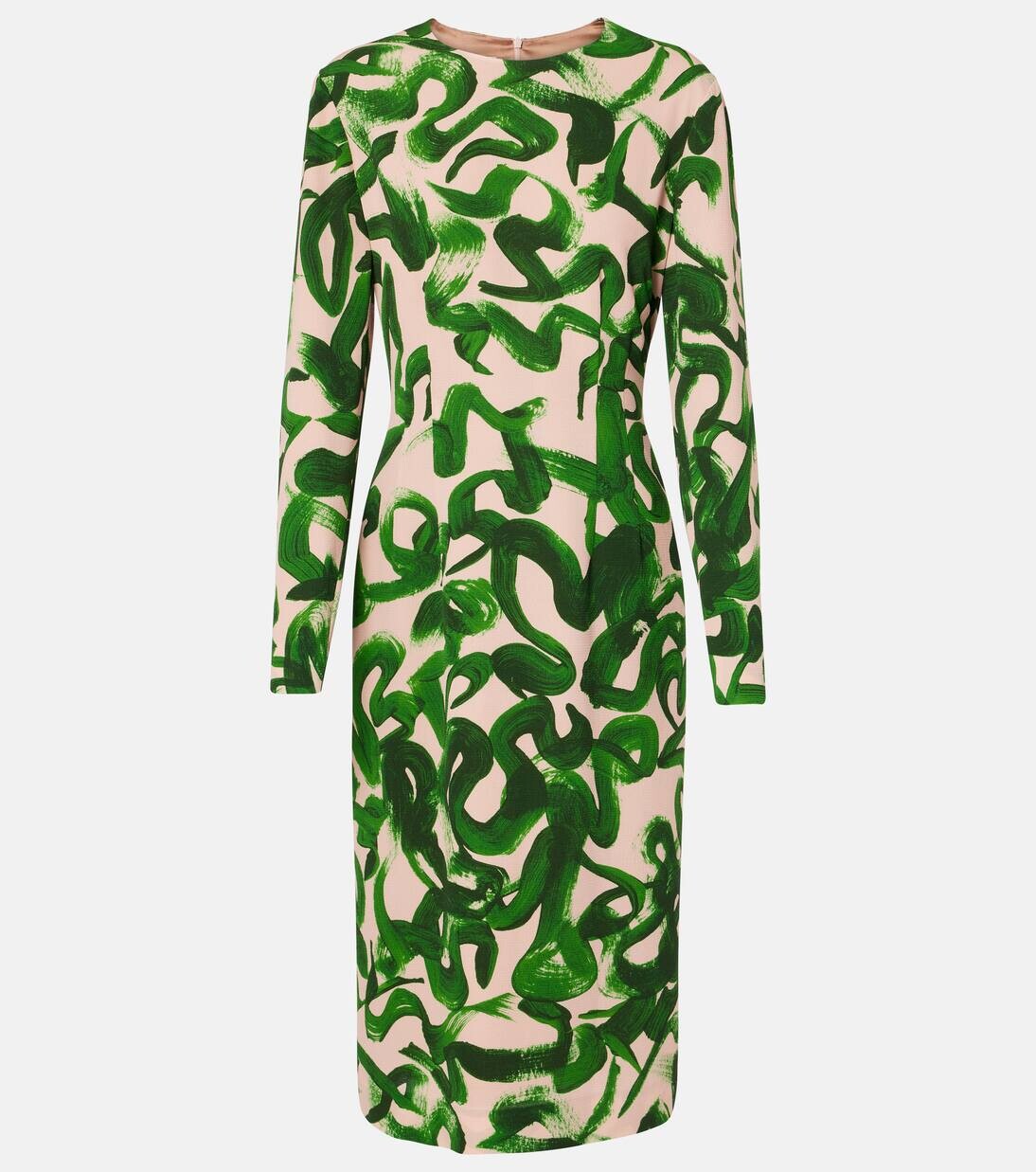 

Платье миди с принтом Dries Van Noten, зеленый