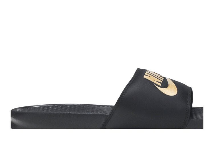 Кроссовки Nike Benassi Slides 'Just Do It', черный — фото 2