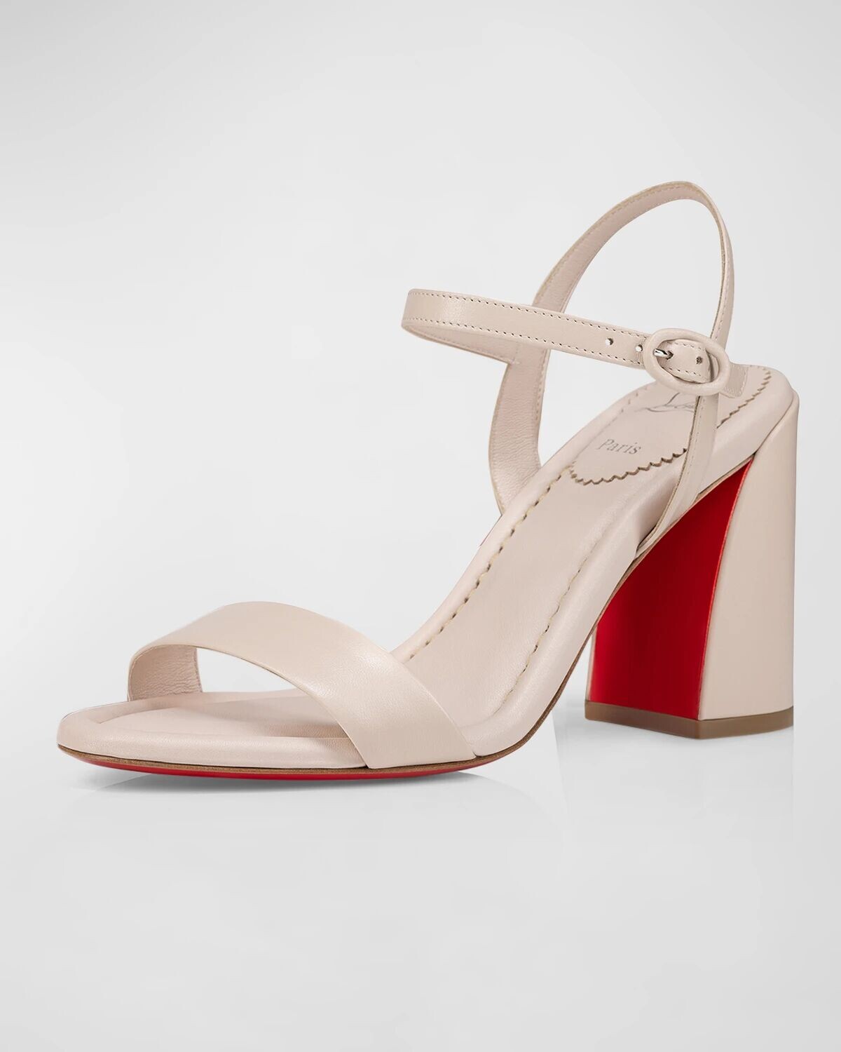 Сандалии Miss Jane с красной подошвой и ремешком на щиколотке Christian Louboutin, цвет Black — фото 2