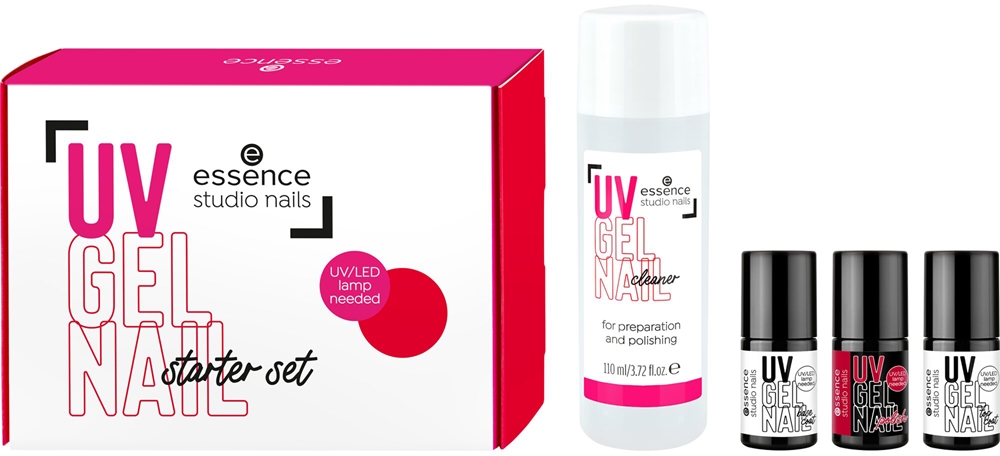 

Набор гель-лаков для ногтей Studio nails с использованием УФ/светодиодной лампы Essence, 4 шт