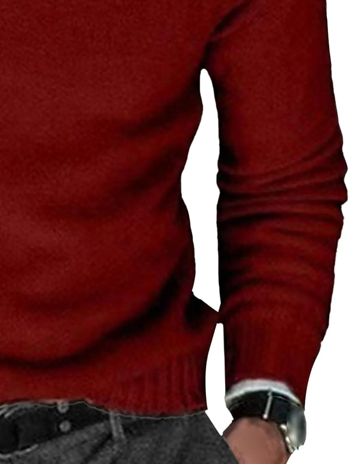 Мужской свитер с длинным рукавом Slim Fit — фото 4