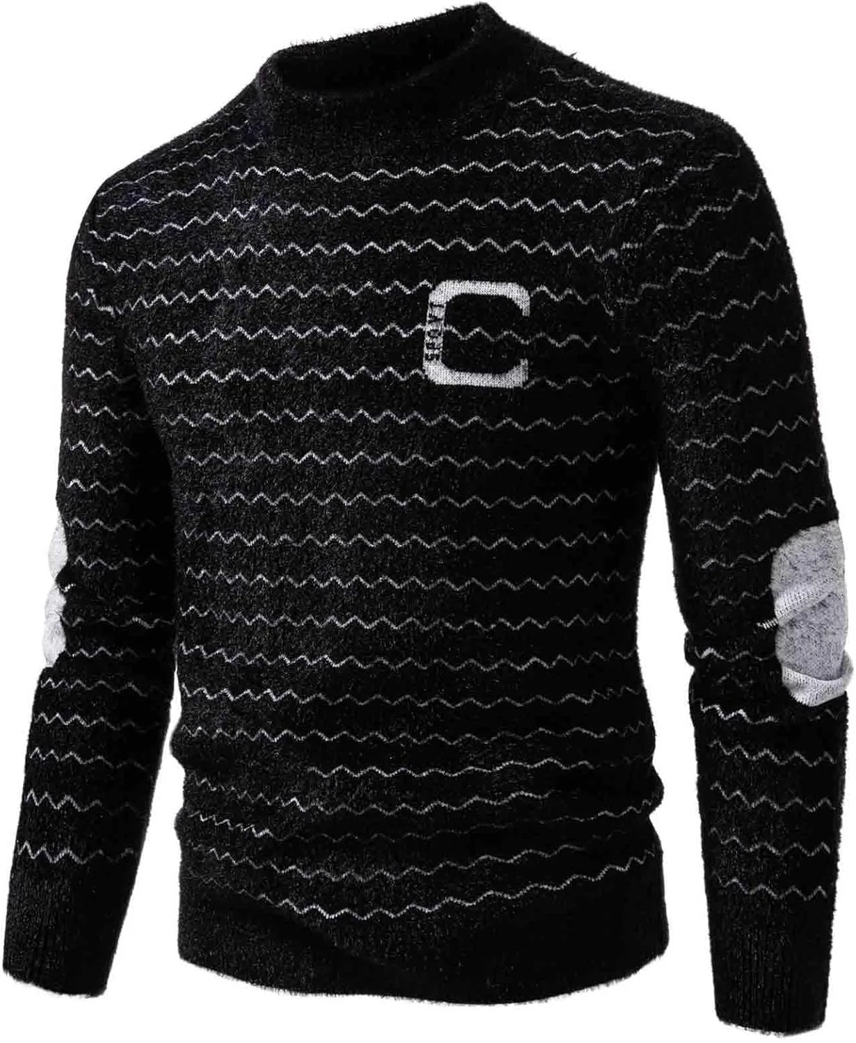 

Мужской свитер-пуловер Casual с фактурной вязкой