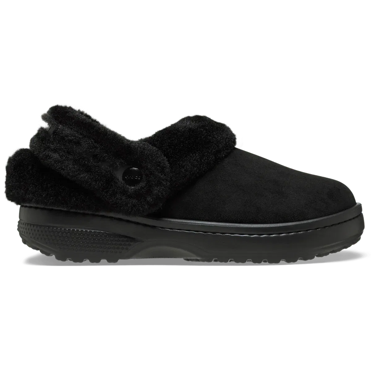 Классические незабудка веганские замшевые сабо Crocs, черный
