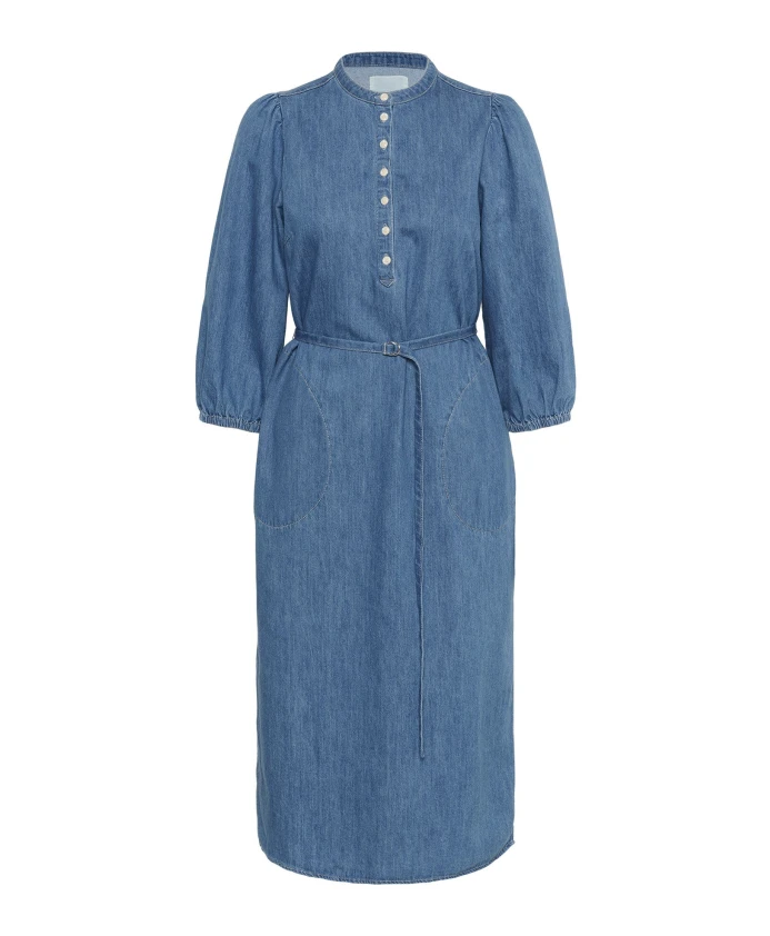 

Синее джинсовое платье с рукавами 3/4 Part Two, синий