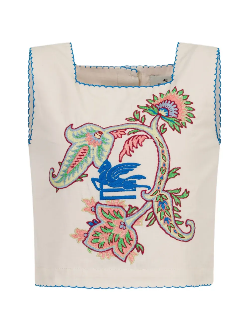 

Топ с цветочной вышивкой пейсли Etro Kids, бежевый