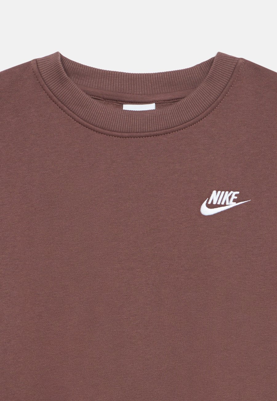 Толстовка Nike Sportswear CLUB CREW UNISEX, Brown/White/Brown — фото 3