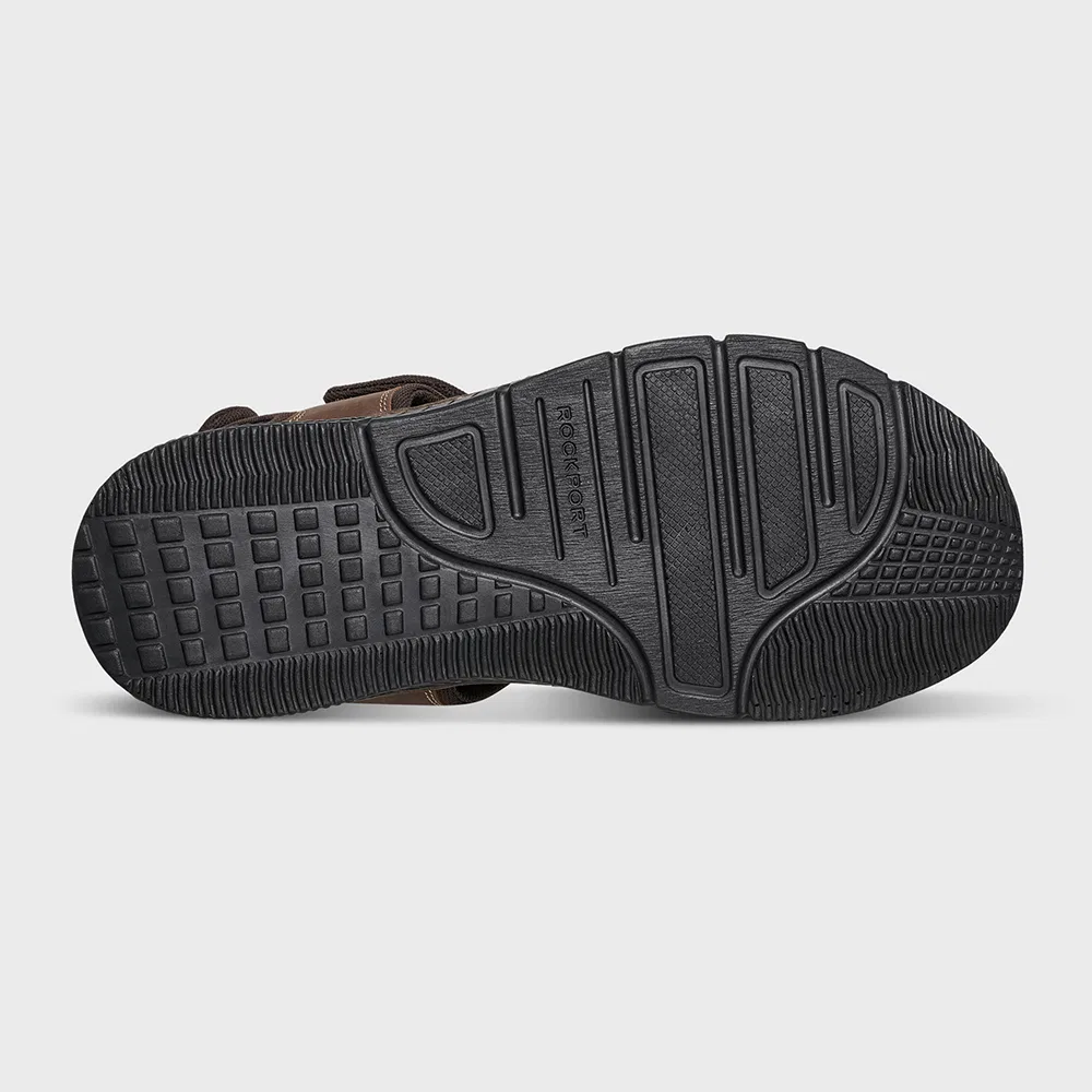 Мужские спортивные сандалии Jasper Quarter Strap тёмно-коричневые от Rockport — фото 4