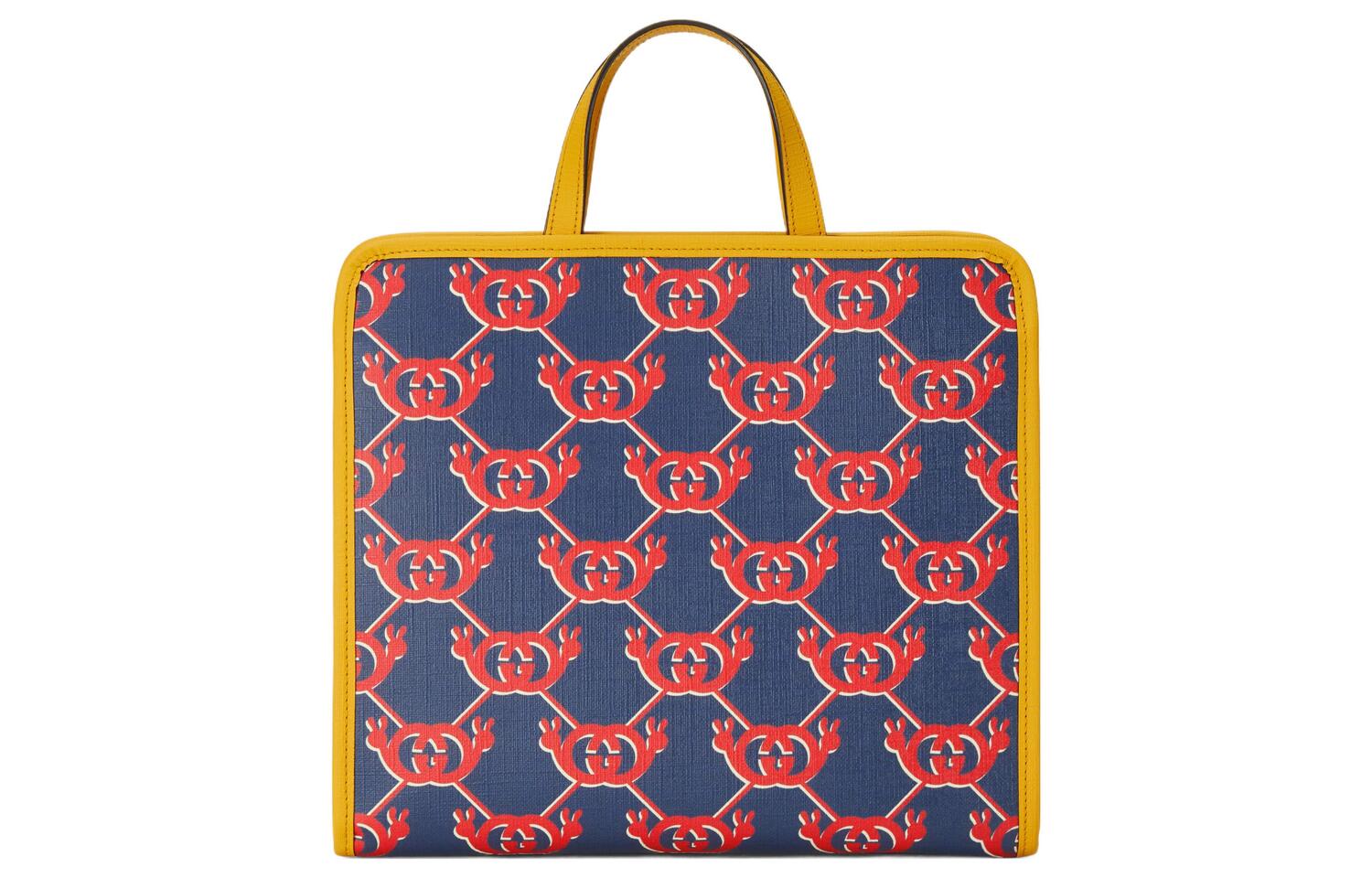 

GUCCI Холщовая сумка-шоппер детская сине-желтая