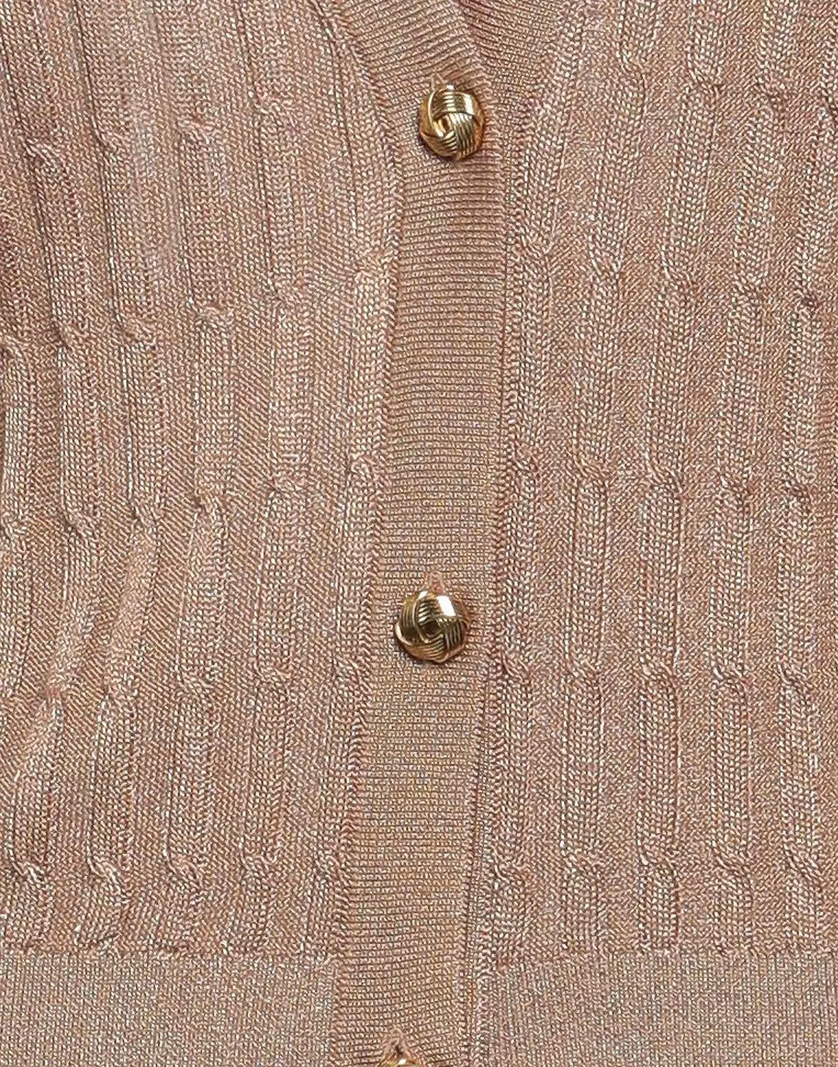 Кардиган ribbed light brown SAINT LAURENT — фото 4