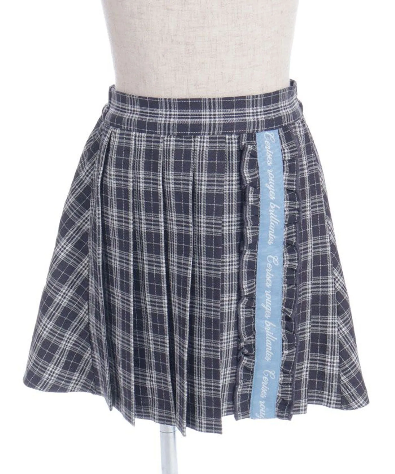 Юбка и брюки с клетчатым узором и логотипом в виде ленты Axes femme kids, Navy blue — фото 2