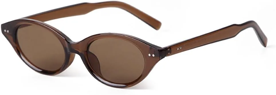 

Солнцезащитные очки LVTFCO Retro Rivet Narrow Cat Eye для женщин и мужчин, винтажные, с леопардовым принтом, овальной формы, с защитой от УФ-излучения UV400, C6