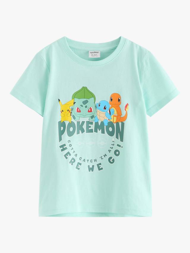 

Детская футболка из хлопка с принтом Pokémon Lindex, Light Dusty Turquoise