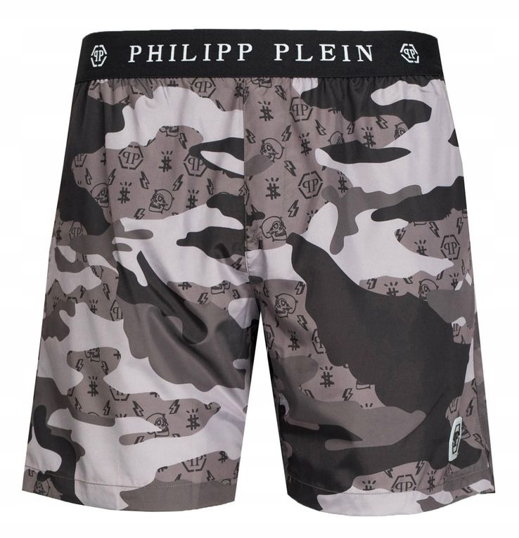 

Элегантные мужские плавки с логотипом Philipp Plein, серый