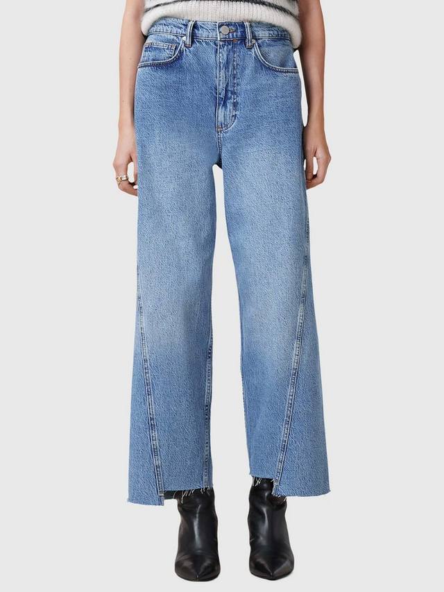 

Джинсы с лисьими широкими штанинами AllSaints, цвет Blue Indigo