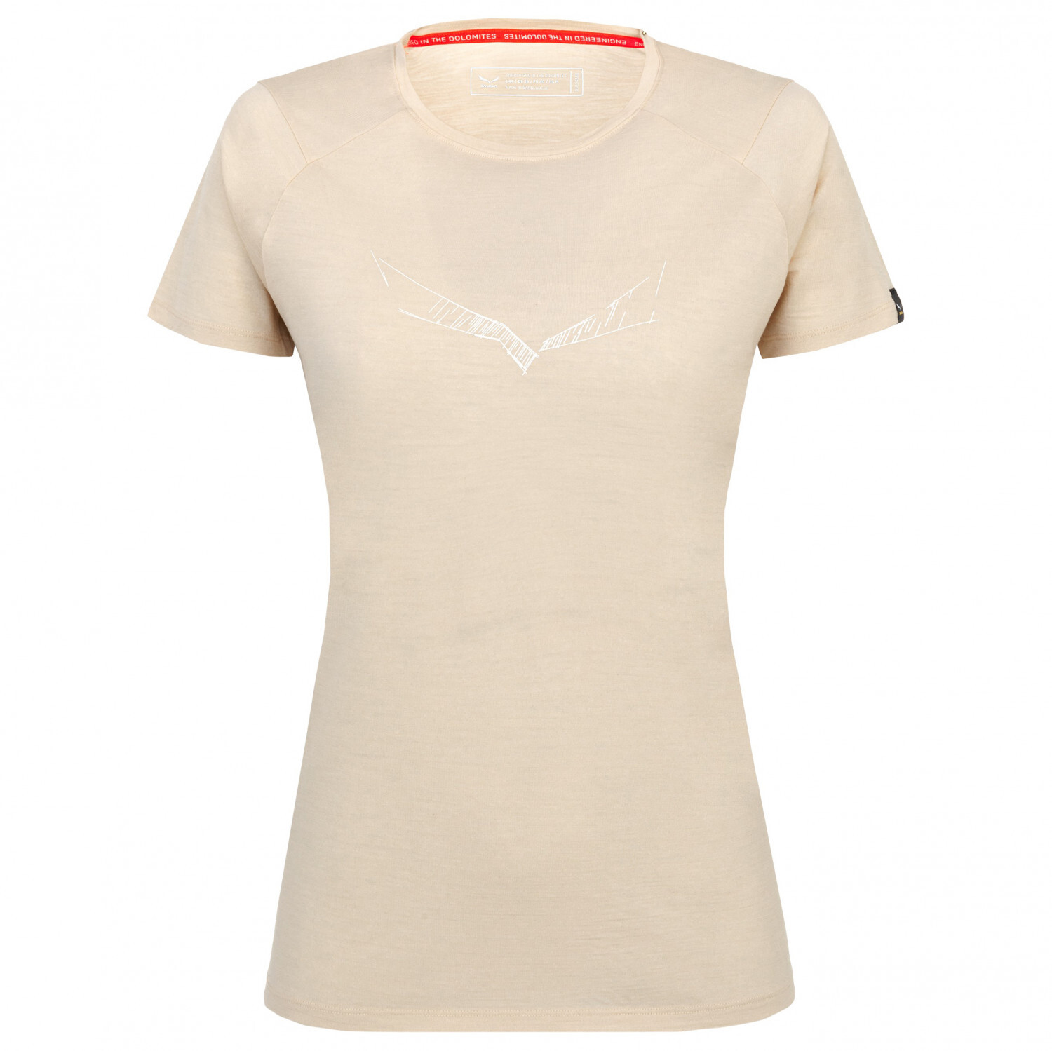 

Рубашка из мериноса Salewa Pure Eagle Sketch All Mountain T-Shirt, цвет Oatmeal