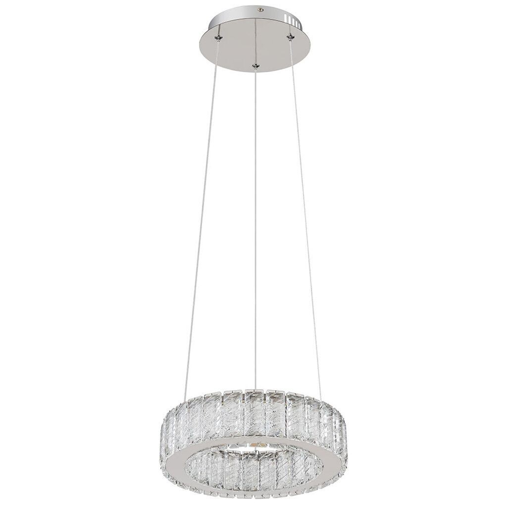 

Светодиодный подвесной светильник, люстра, хром, кристаллы К5, пульт, D 30 см Globo Lighting