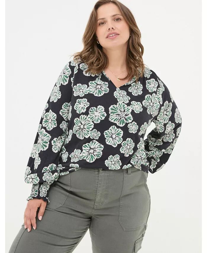 

Топ Florence Spaced Floral размера Plus Size FatFace, черный