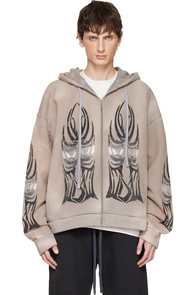 

Who Decides War Худи с крыльями, бежевого цвета, на молнии