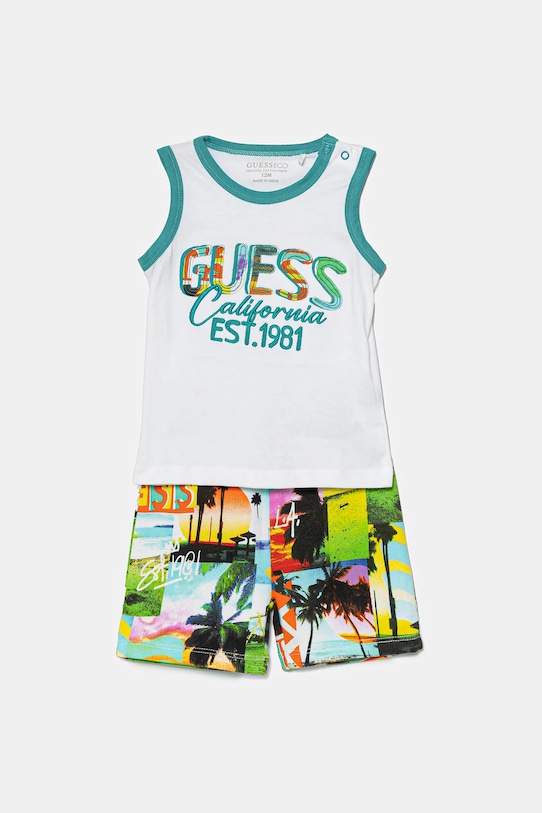 

Хлопковый комплект для малышей Guess, бирюзовый