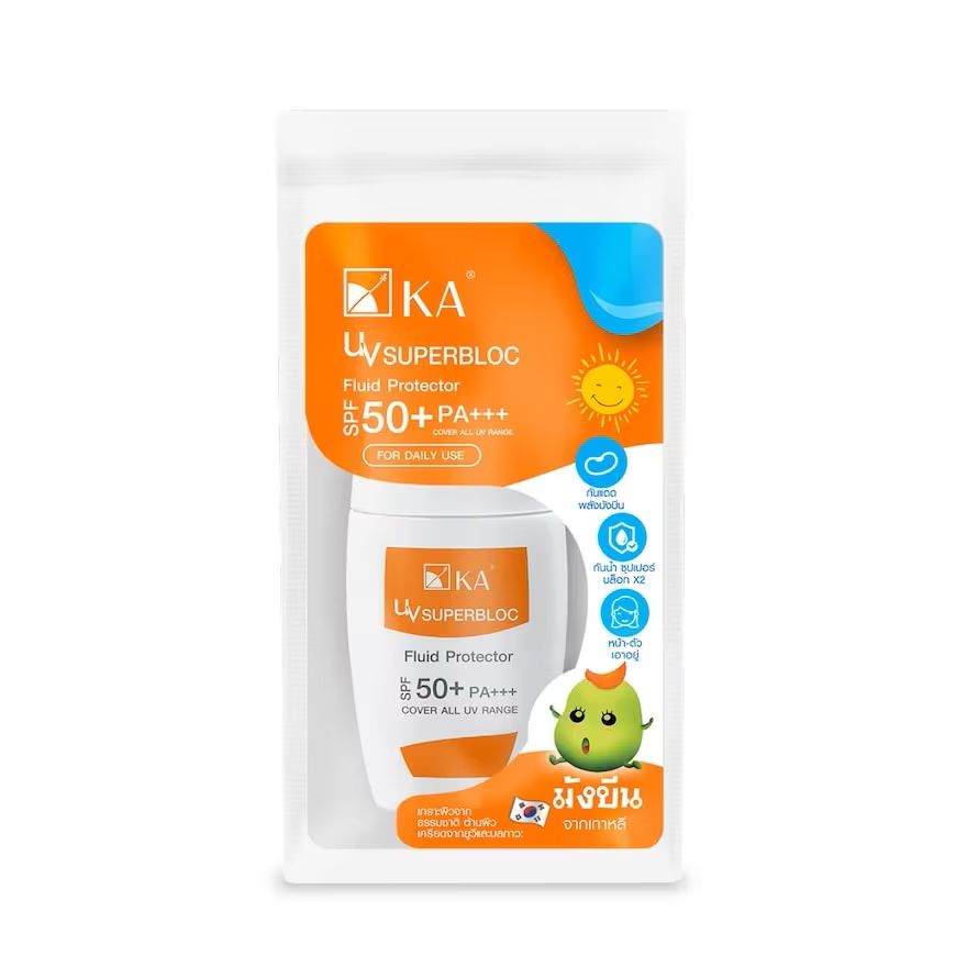 

KA UV Superbloc Fluid Protector SPF50+ PA+++ 25 мл. กันแดด, White