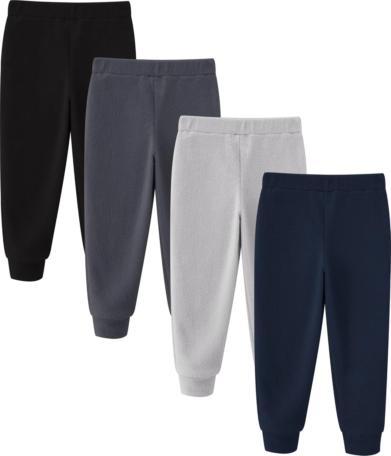 JARMAKO Теплые флисовые штаны для мальчиков 2-6 лет, Black/Magnet/Grey/Navy