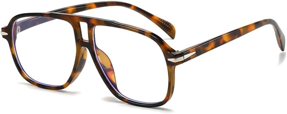 

Винтажные мужские солнцезащитные очки в крупной оправе, женские классические очки в большой оправе, спортивные очки, модные, яркие цвета, защита от ультрафиолета UV400 TYUVIVO, Leoaprd-clear