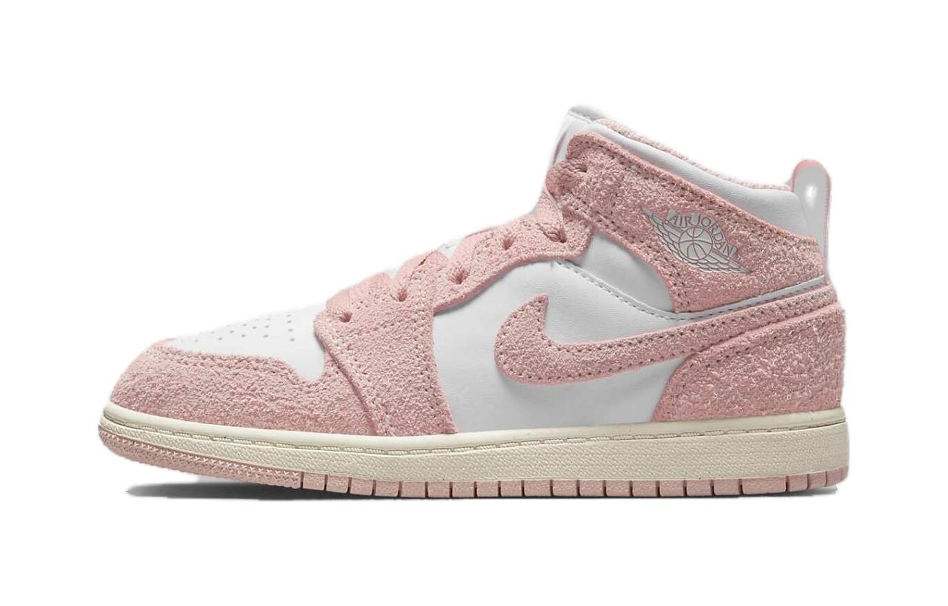

Кроссовки Jordan 1 Mid SE Legend Pink PS, белый