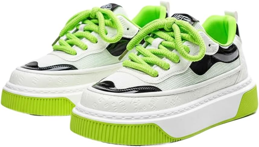 

Модные мужские кроссовки на платформе, стильные черно-белые скейтерские туфли, обувь уличного стиля с массивной подошвой Zixcplaz