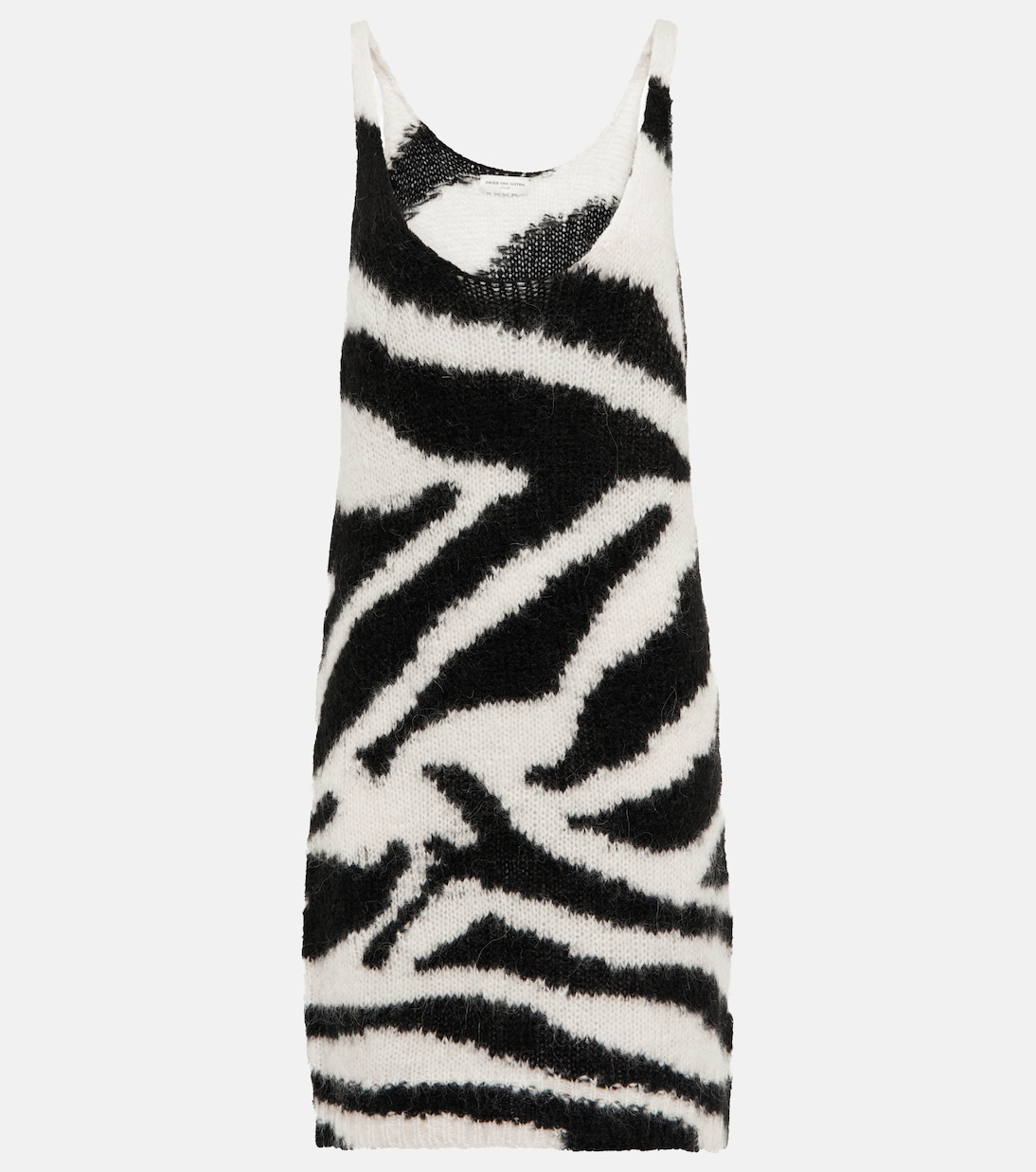 

Мини-платье из смеси шерсти и альпаки Dries Van Noten, экрю